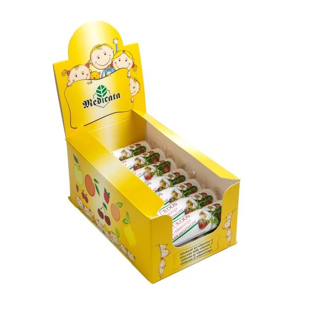 Gliukozė su vitaminu C, žemuogių skonio, N21 