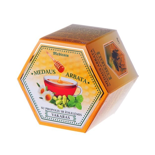 MEDAUS ARBATA su propoliu ir žolelėmis „VAKARAS“