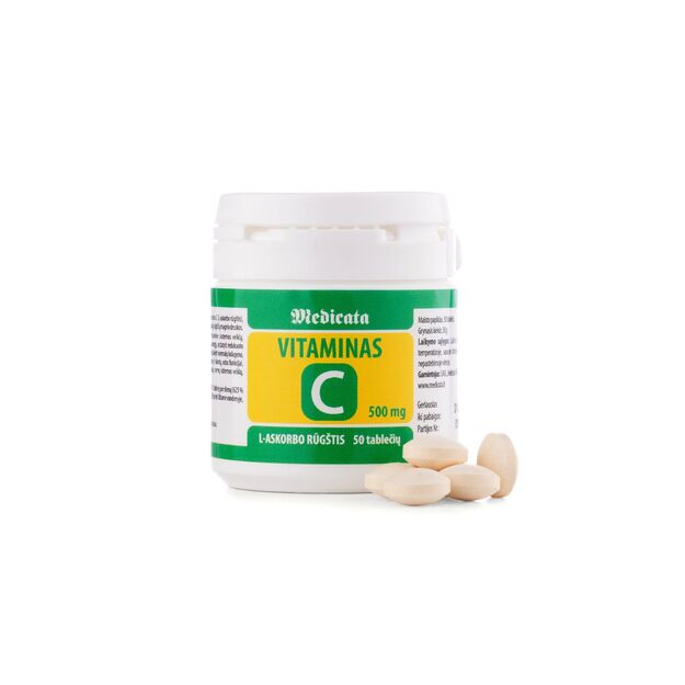 Vitaminas C (L-askorbo rūgštis , N50 