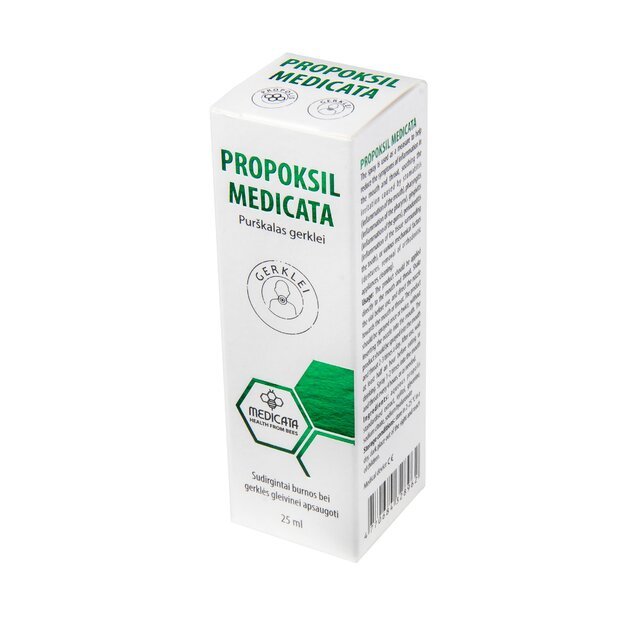 PROPOKSIL MEDICATA, purškalas perštinčiai gerklei, 25 ml