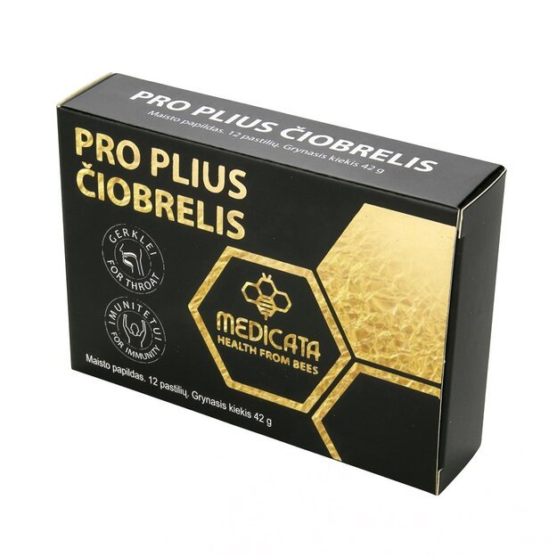 PRO PLIUS ČIOBRELIS, pastilės su propoliu 