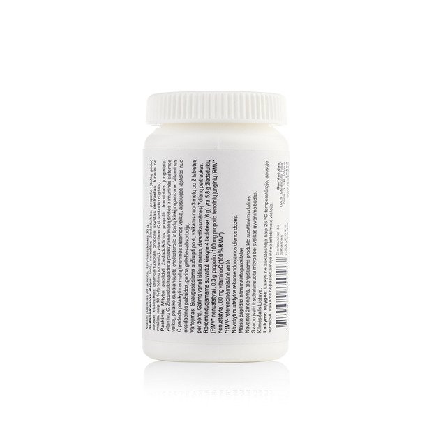 Žiedadulkių tabletės su BIČIŲ PIKIU ir vitaminu C, N20 