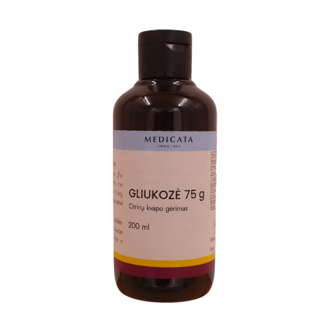 Gliukozė, citrinų skonio gėrimas, 200 ml