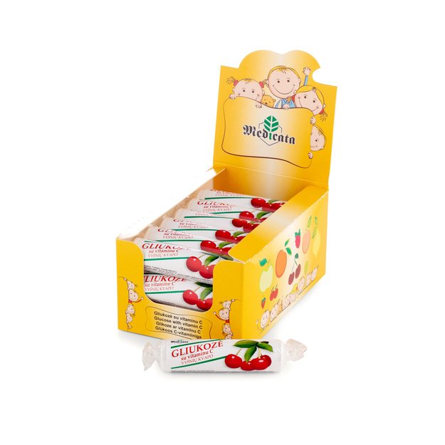 Gliukozė su vitaminu C, vyšnių skonio, N21 