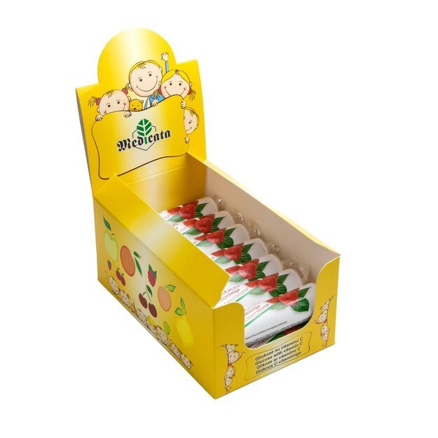 Gliukozė su vitaminu C, aviečių skonio, N21 